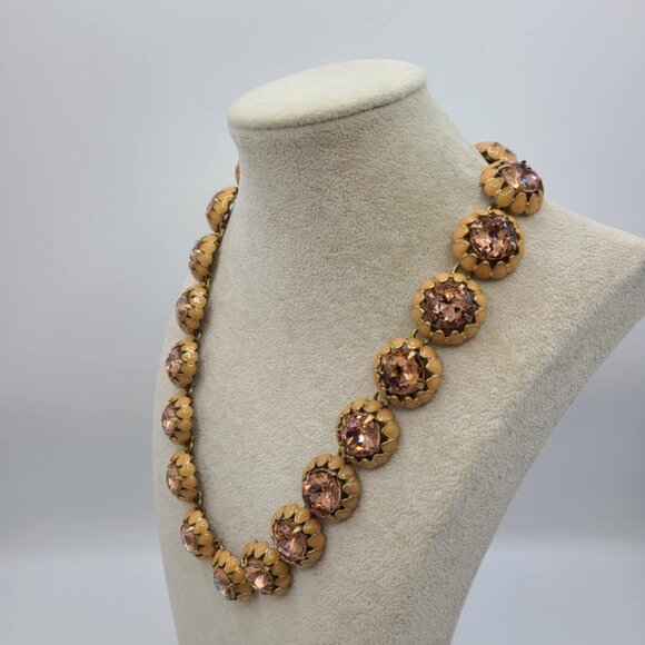 J Crew Pinkish Neutral Enamel with Citrine Colored Crystals Cupcake Necklace - Picture 4 of 11